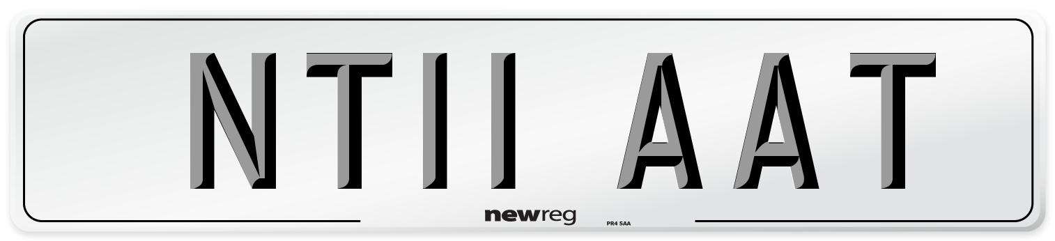 NT11 AAT Number Plate from New Reg